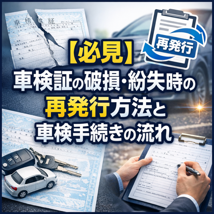 【必見】車検証の破損・紛失時の再発行方法と車検手続きの流れ